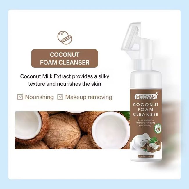 Organic Facial coconut Moisturizing Mousse Foam Cleanser