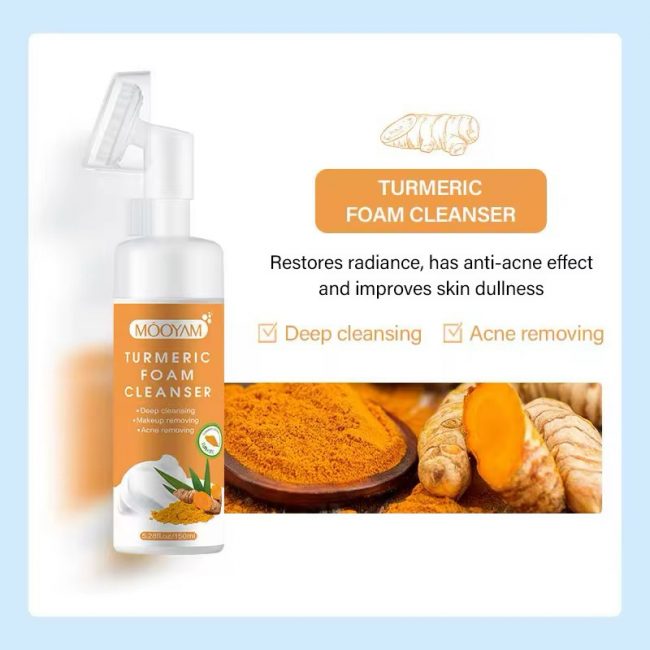 Organic turmeric Facial Moisturizing Mousse Foam Cleanser