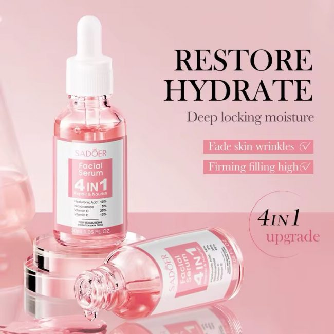 4-in-1 Hyaluronic Acid Collagen Vitamin C Face Serum - Image 2
