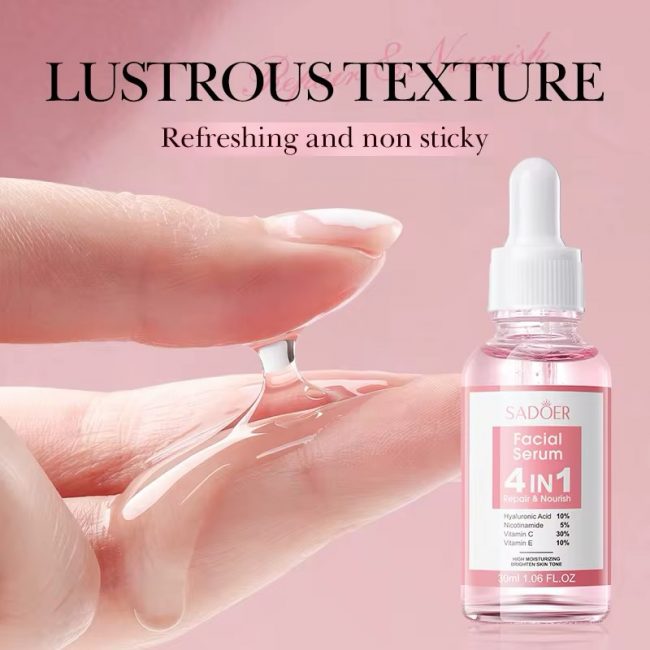 4-in-1 Hyaluronic Acid Collagen Vitamin C Face Serum - Image 3