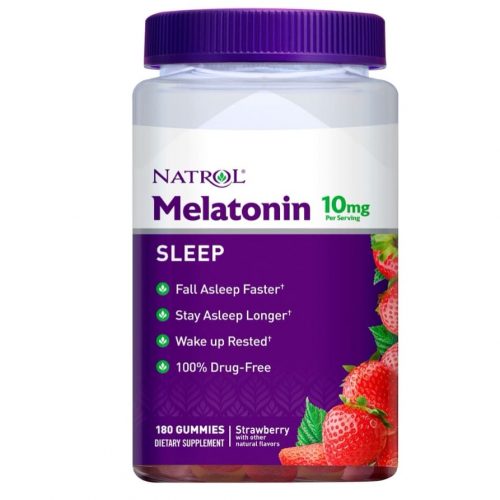 Natrol Melatonin 10mg Gummies 180ct – Natural Sleep Aid for Restful Nights