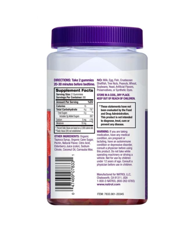 Natrol Melatonin 10mg Gummies 180ct – Natural Sleep Aid for Restful Nights - Image 4