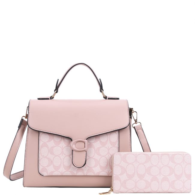 2-in-1 Oval Satchel with Crossbody Strap & Matching Wallet - Image 3