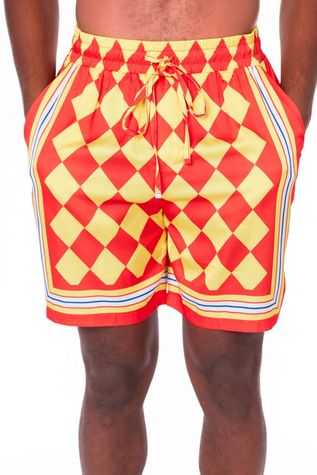 men’s sateen printed shorts