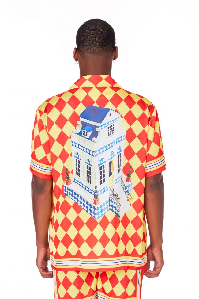 Sateen Printed Short Sleeve Shirt - Image 2
