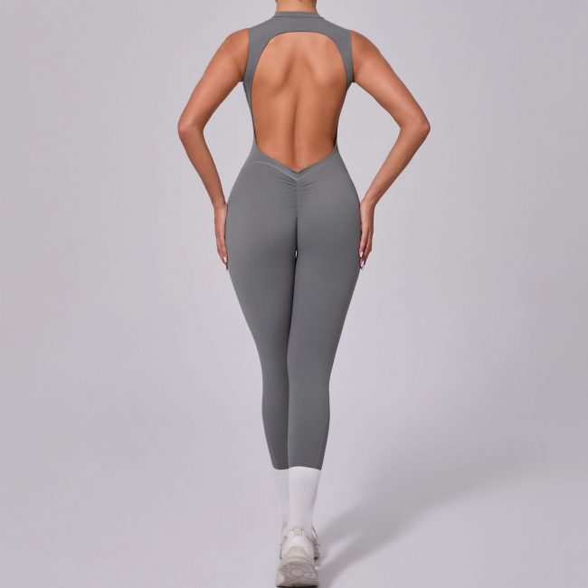 One- Piece Backless Sleeveless Yoga Romper Jumpsuit - Image 2