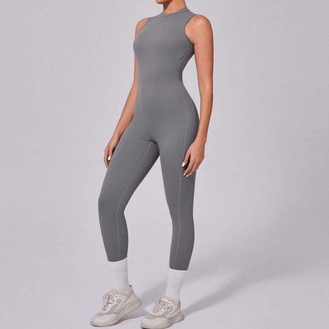 One- Piece Backless Sleeveless Yoga Romper Jumpsuit - Image 3