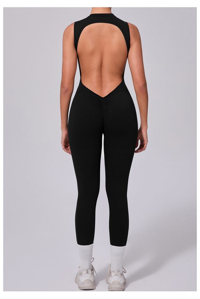 One- Piece Backless Sleeveless Yoga Romper Jumpsuit - Image 10