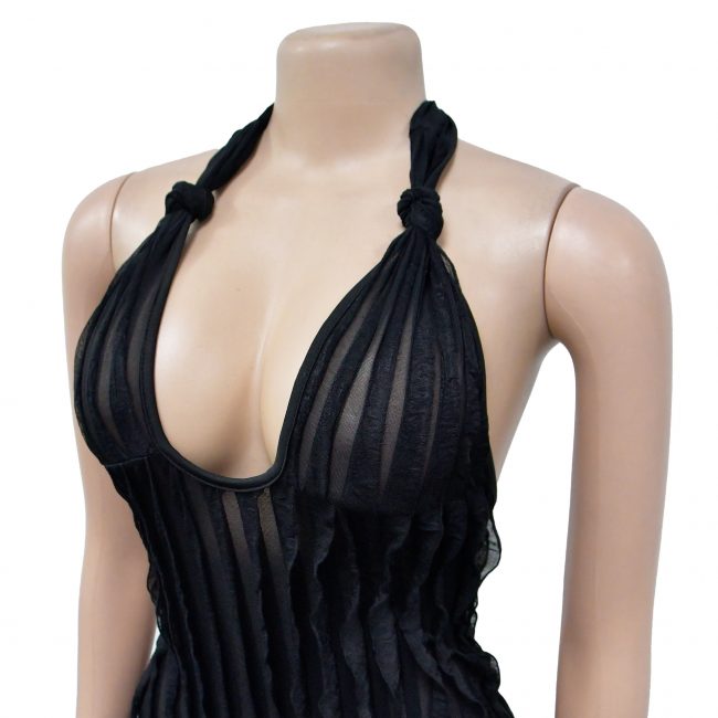 Women Wear Solid Color Backless Deep V Plunge Pleated Halter Jumpsuit for Women - Image 11