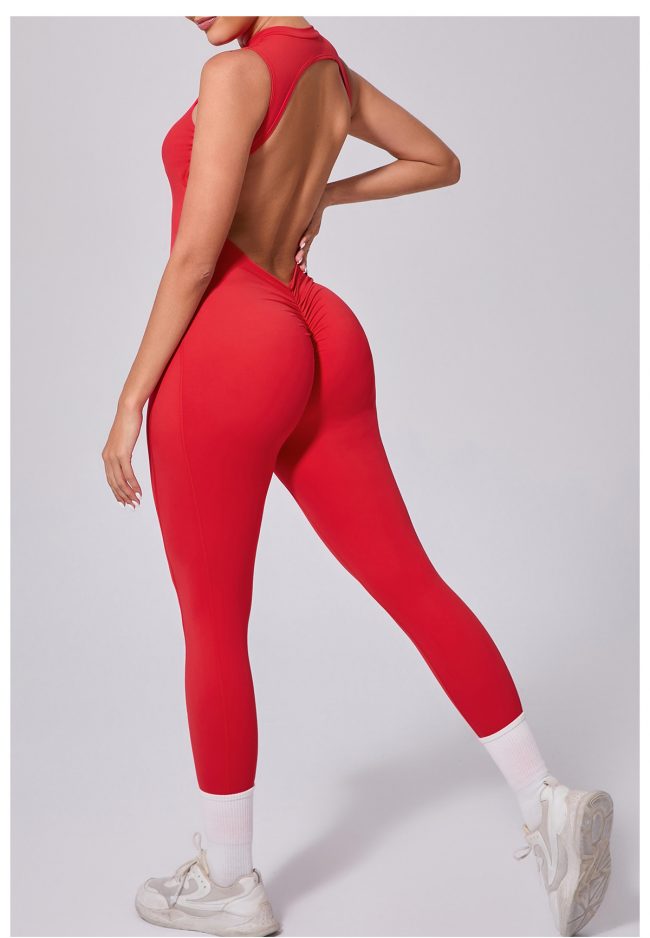 One- Piece Backless Sleeveless Yoga Romper Jumpsuit - Image 5
