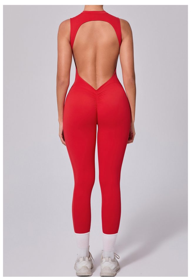 One- Piece Backless Sleeveless Yoga Romper Jumpsuit - Image 6