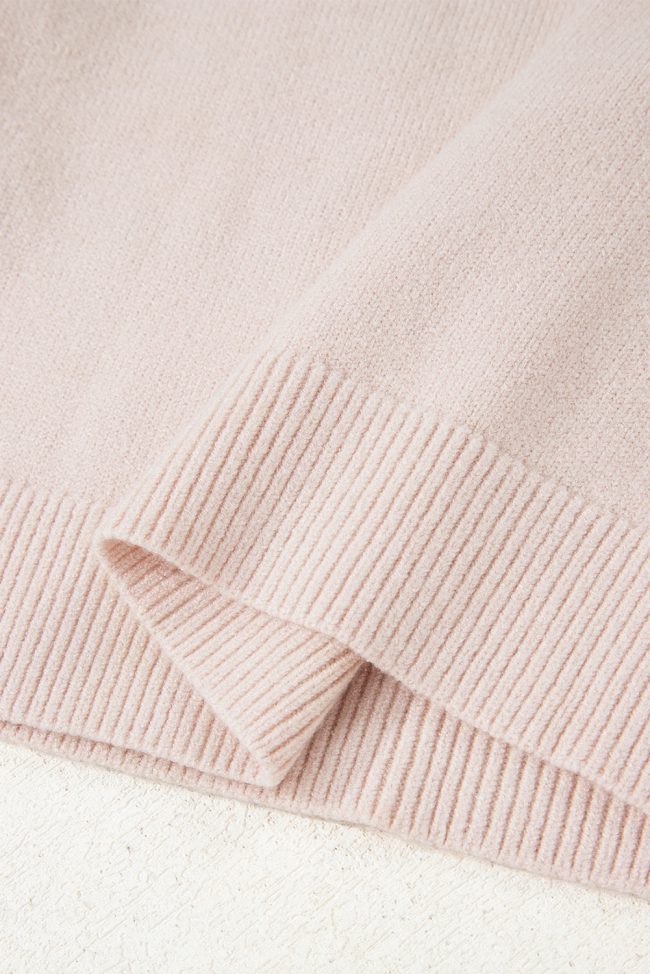 Parchment Cable Knit Ruffle Detail Contrast Floral Sleeve Patchwork Sweater - Image 11
