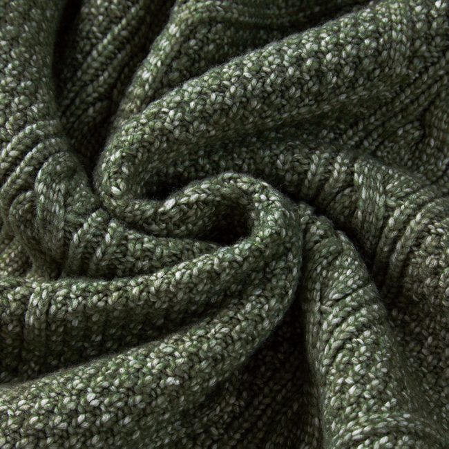 Mist Green Cable Knit Drop Shoulder Loose Fit Sweater Dress - Image 7
