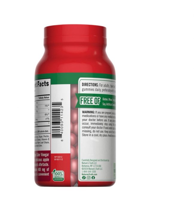 Nature's Truth Organic Apple Cider Vinegar Gummies - Image 4