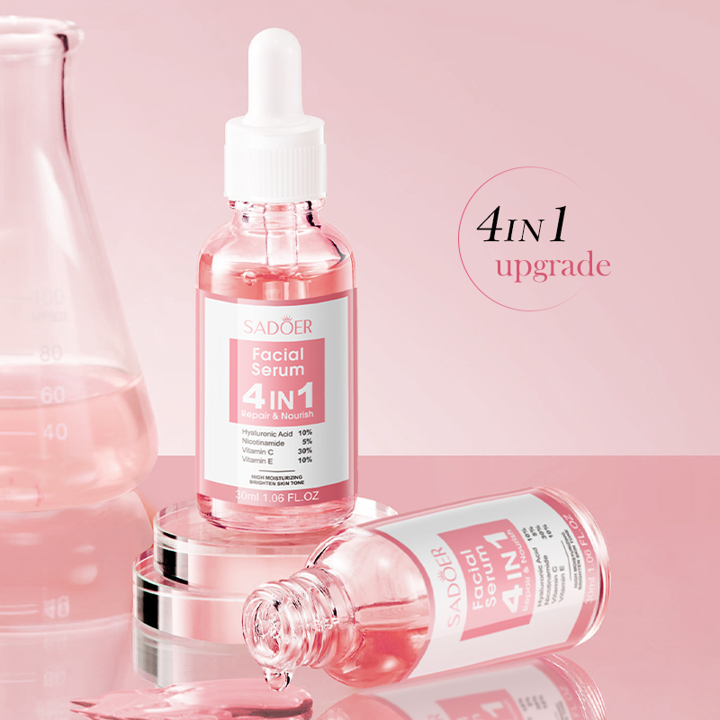 4 in 1 Hyaluronic Acid + Nicotinamide + Vitamin C+E Face Serum - Image 2