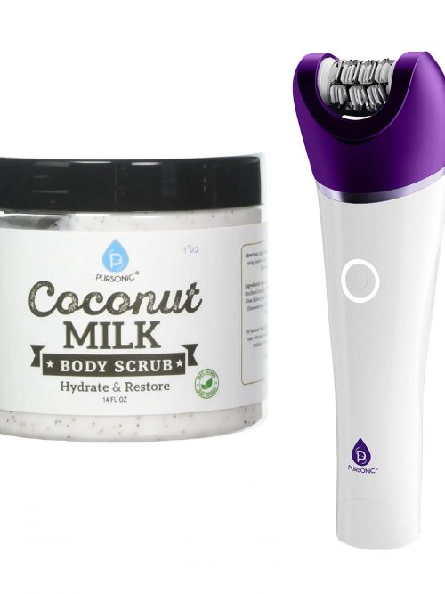 Pursonic Smooth & Radiant Skincare Bundle: 6-in-1 Smooth Glide Epilator + Coconut Milk Body Scrub
