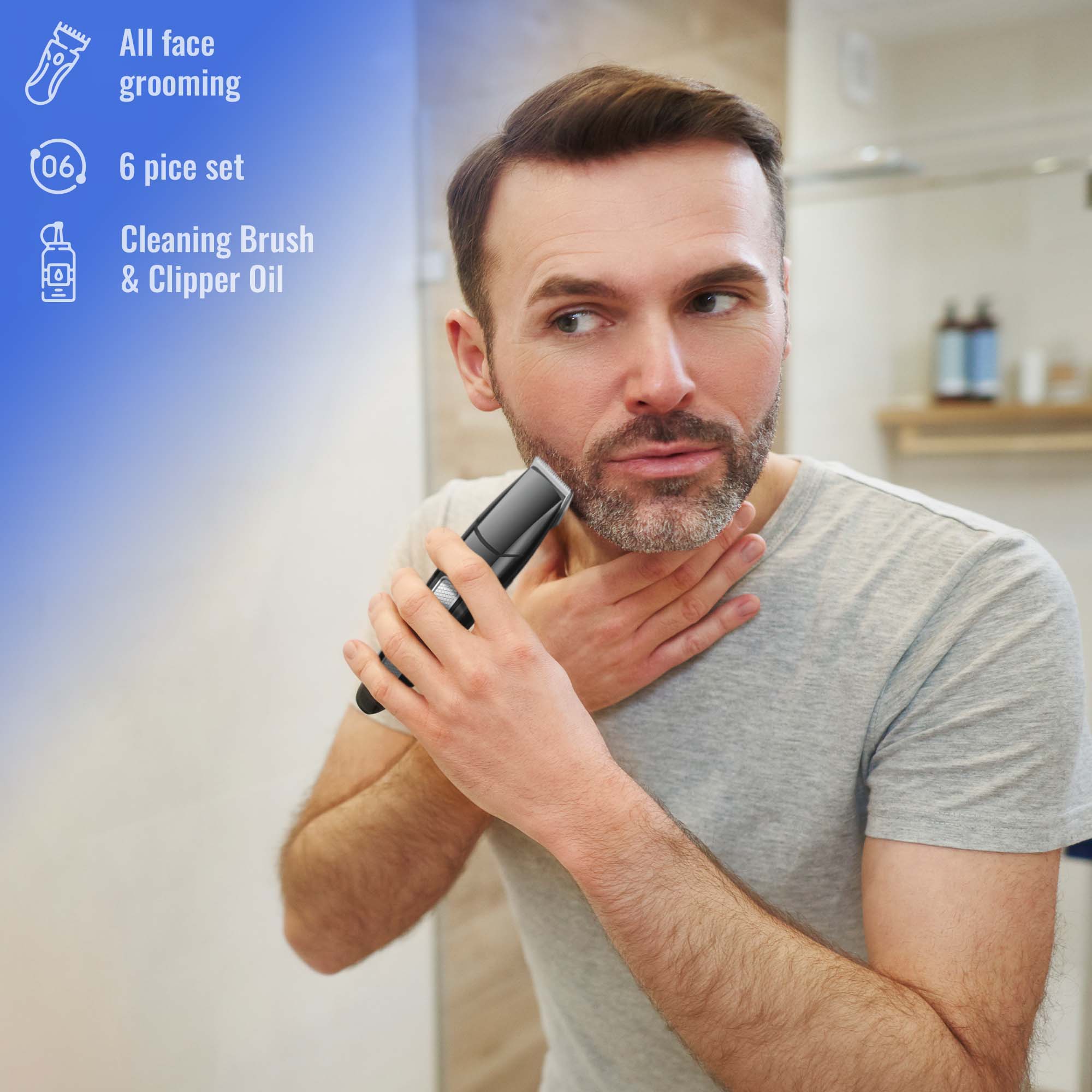 Mario Lopez Mens Grooming Kit , Designed for Hair, Beard, Nose & Ear Grooming, 10 Piece Grooming Kit - Image 2