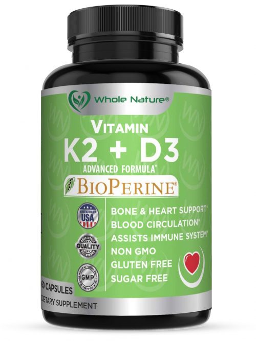 Whole Nature K2 (MK7)+D3 Plus Calcium